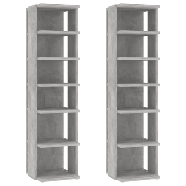 Kenkäkaapit 2 kpl betoninharmaa 27,5x27x102 cm