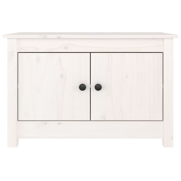 skoskab 70x38x45,5 cm massivt fyrretræ hvid