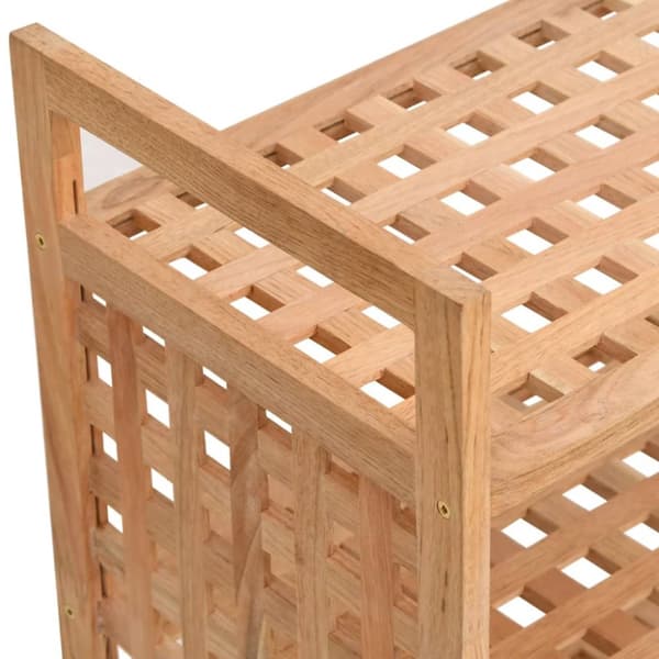 skoreol med skuffe 70x27x81 cm massivt valnøddetræ