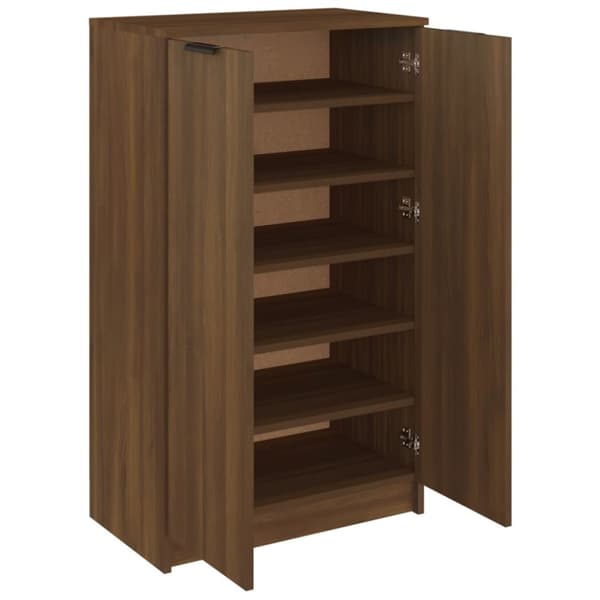 Kenkäkaappi ruskea tammi 59x35x100 cm tekninen puu