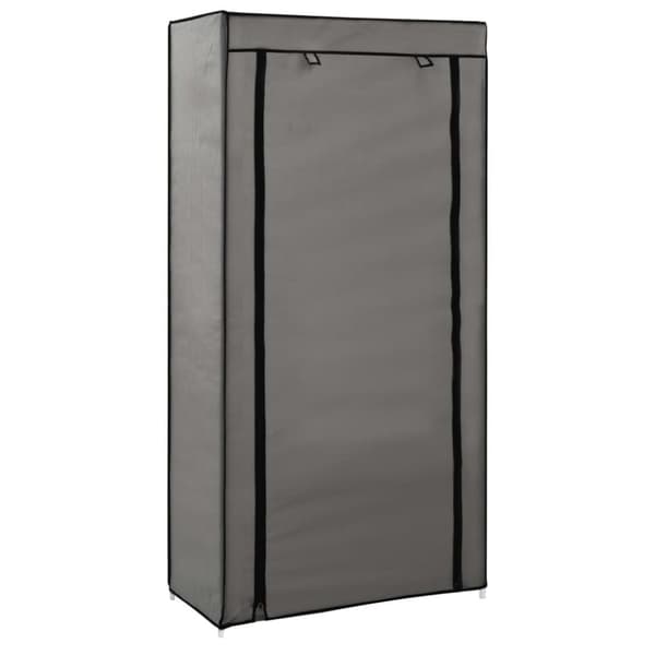 Kenkäkaappi suojalla harmaa 58x28x106 cm kangas