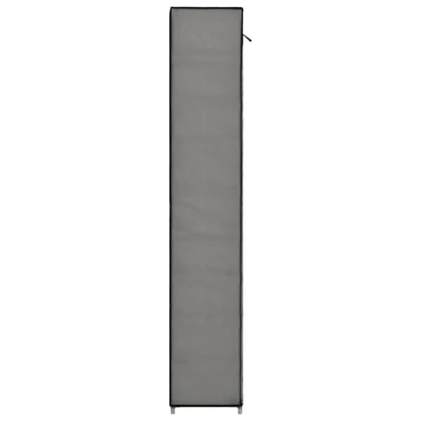 Skoförvaring med överdrag grå 57x29x162 cm tyg