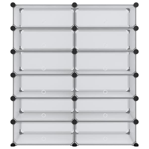 Kenkäteline läpinäkyvä 94,5x36,5x106 cm PP