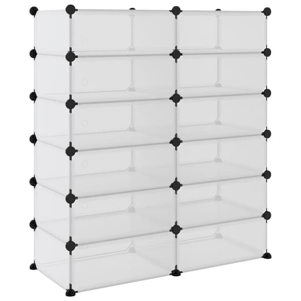 Kenkäteline läpinäkyvä 94,5x36,5x106 cm PP