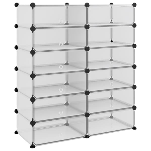 Kenkäteline läpinäkyvä 94,5x36,5x106 cm PP