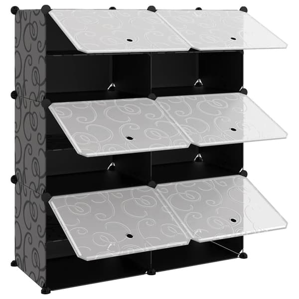 Kenkäteline musta 84,5x31x93,5 cm PP