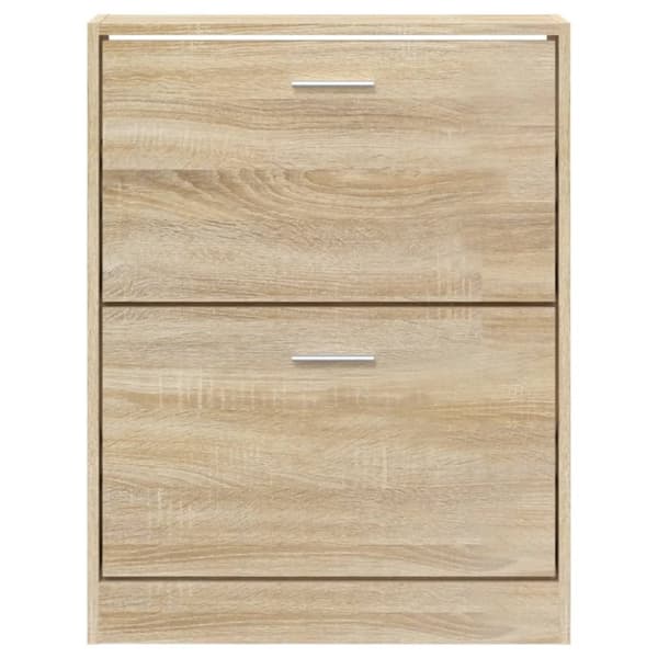 skoskab 59x17x81 cm konstrueret træ egetræ