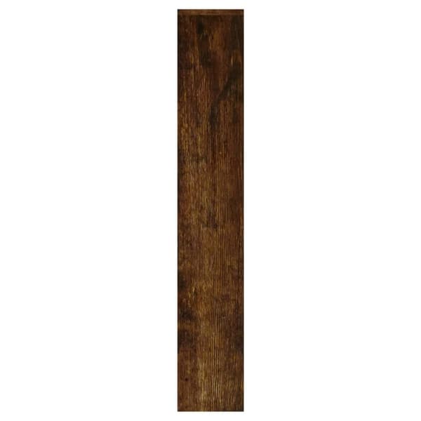 skoskab med spejl 3 hylder 63x17x102,5 cm røget egetræsfarve