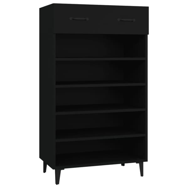 skoreol 60x35x105 cm konstrueret træ sort