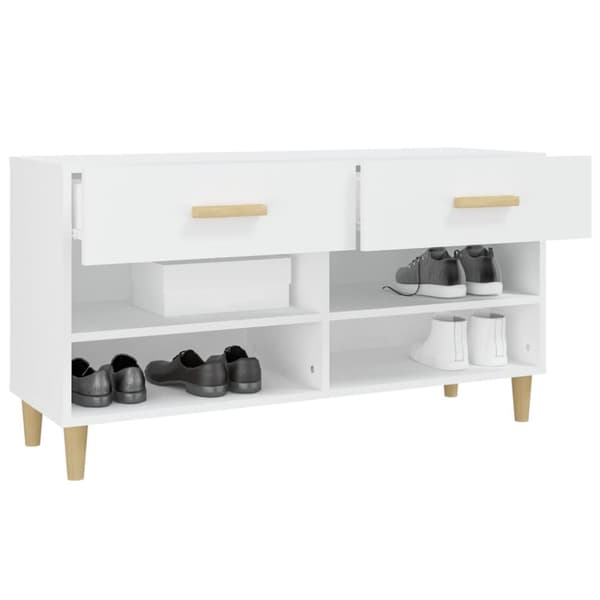 skoreol 102x35x55 cm konstrueret træ hvid