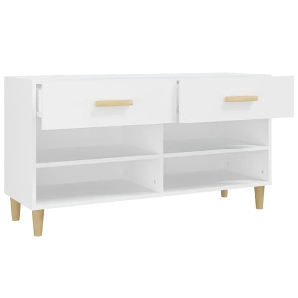skoreol 102x35x55 cm konstrueret træ hvid