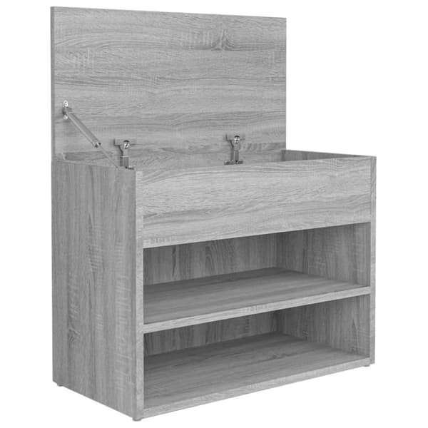 Skobänk grå sonoma 60x30x45 cm konstruerat trä