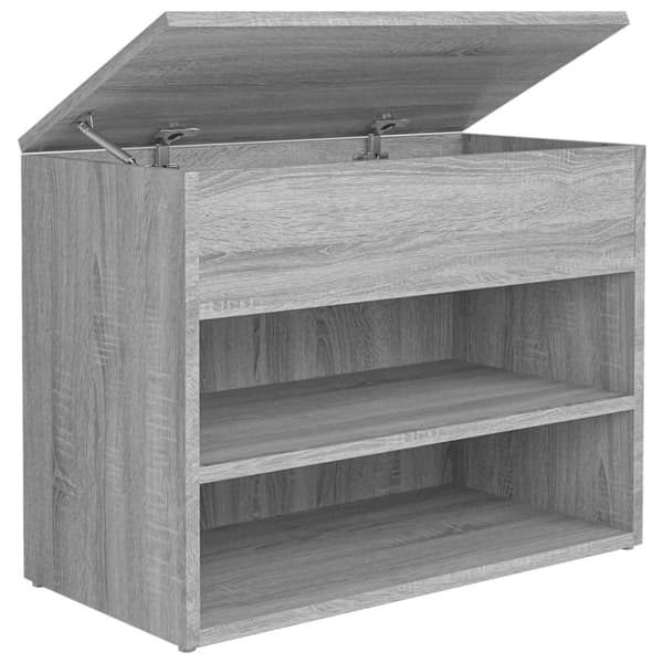 Skobänk grå sonoma 60x30x45 cm konstruerat trä