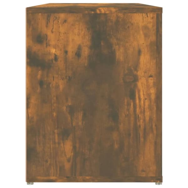skoreol 100x35x45 cm konstrueret træ røget egetræsfarve