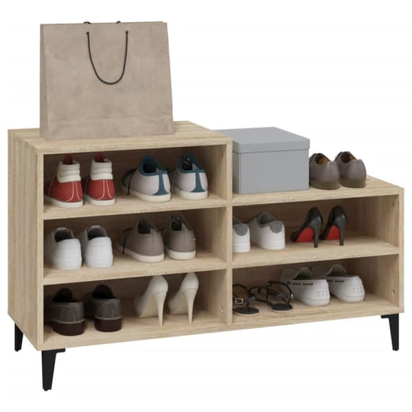skoreol 102x36x60 cm konstrueret træ sonoma-eg