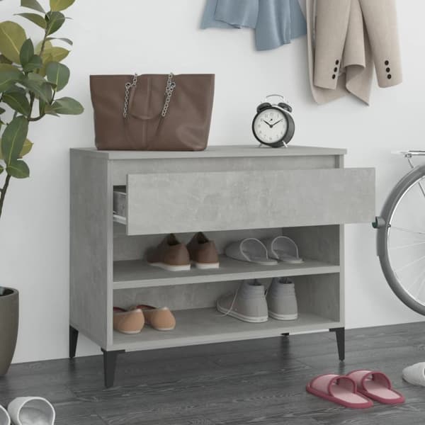 skoreol 70x36x60 cm konstrueret træ betongrå