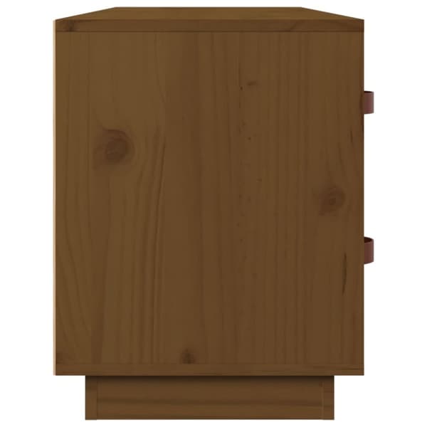Kenkäkaappi hunajanruskea 100x34x45 cm täysi mänty