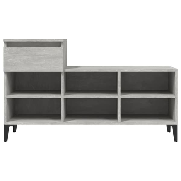 Kenkäkaappi betoninharmaa 102x36x60 cm tekninen puu