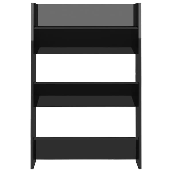 Seinäkenkäkaapit 2 kpl korkeakiilto musta 60x18x90 cm lastulevy