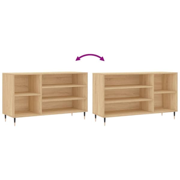 skoreol 102x36x60 cm konstrueret træ sonoma-eg