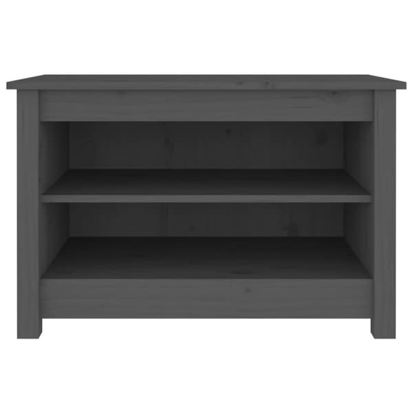 Skobänk grå 70x38x45,5 cm massiv furu