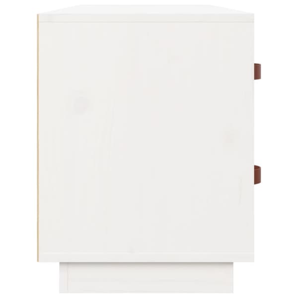 Skobänk vit 100x34x45 cm massiv furu