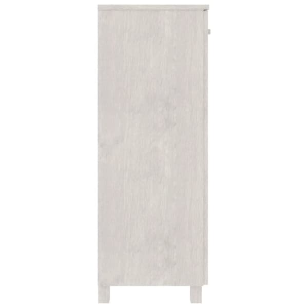 skoskab HAMAR 85x40x108 cm massivt fyrretræ hvid