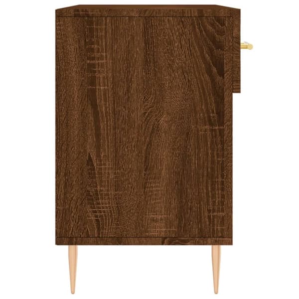 Skobänk brun ek 102x35x55 cm konstruerat trä