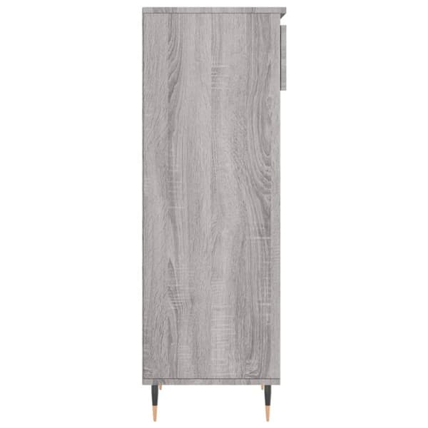 skoskab 40x36x105 cm konstrueret træ grå sonoma-eg