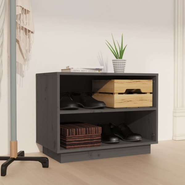 skoreol 60x34x45 cm massivt fyrretræ grå