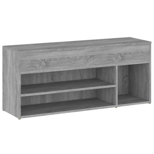 Skobänk grå sonoma 105x30x45 cm konstruerat trä