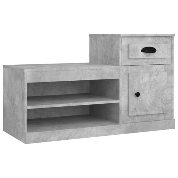 skoreol 100x42x60 cm konstrueret træ betongrå
