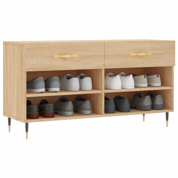 skobænk 102x35x55 cm konstrueret træ sonoma-eg