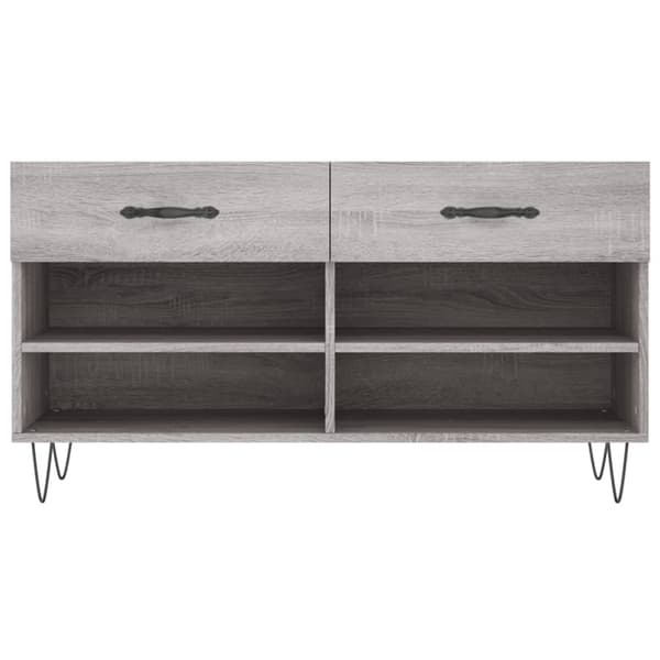 Skobänk grå sonoma 102x35x55 cm konstruerat trä