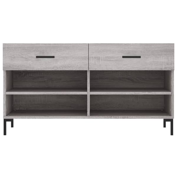 skobænk 102x35x55 cm konstrueret træ grå sonoma-eg
