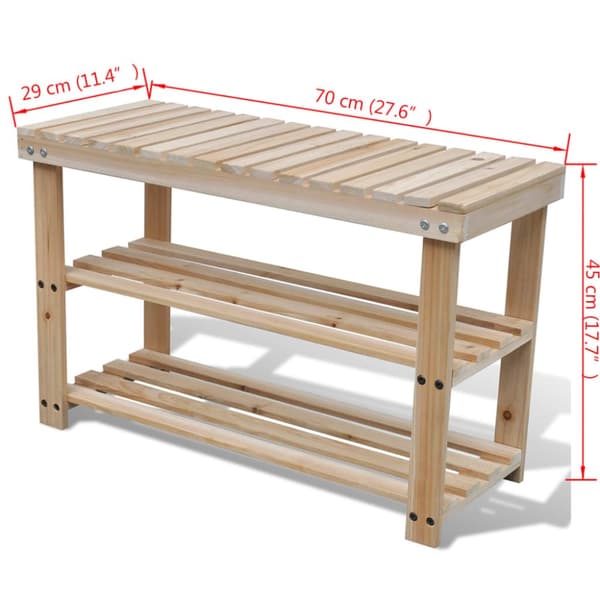 2-in-1 Kenkäteline penkillä täysi kuusi