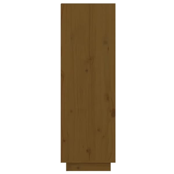 skoreol 60x34x105 cm massivt fyrretræ gyldenbrun