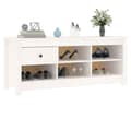 Miniatyrbillede 7 af 10: skoreol 110x38x45,5 cm massivt fyrretræ hvid