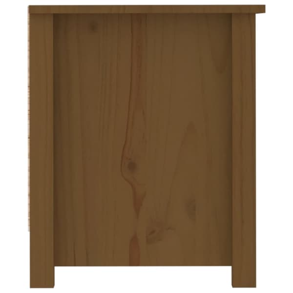 skoreol 110x34x45 cm massivt fyrretræ gyldenbrun
