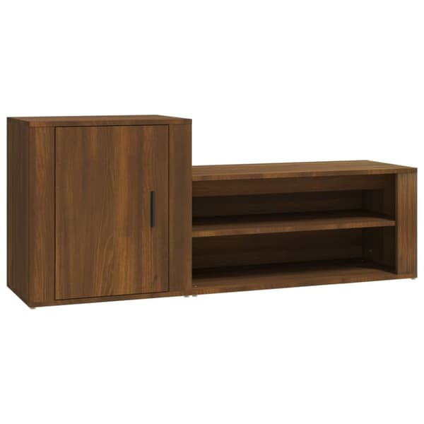 Kenkäkaappi ruskea tammi 130x35x54 cm tekninen puu