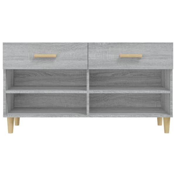 skoskab 102x35x55 cm konstrueret træ grå sonoma-eg