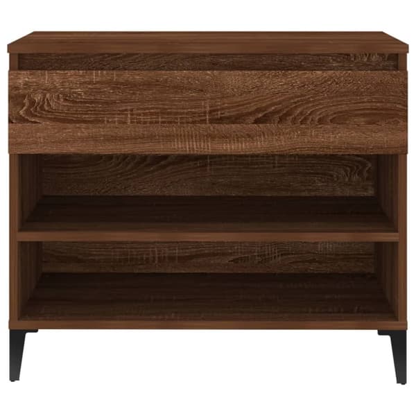 skoreol 70x36x60 cm konstrueret træ brun egetræsfarve