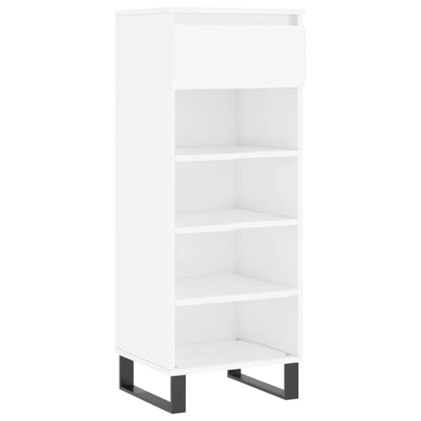skoreol 40x36x105 cm konstrueret træ hvid højglans