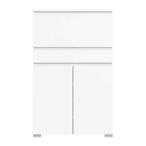 Shoelove skoskåp 2 dörrar, 1 klaffdörr, 1 låda 95x151cm vit.