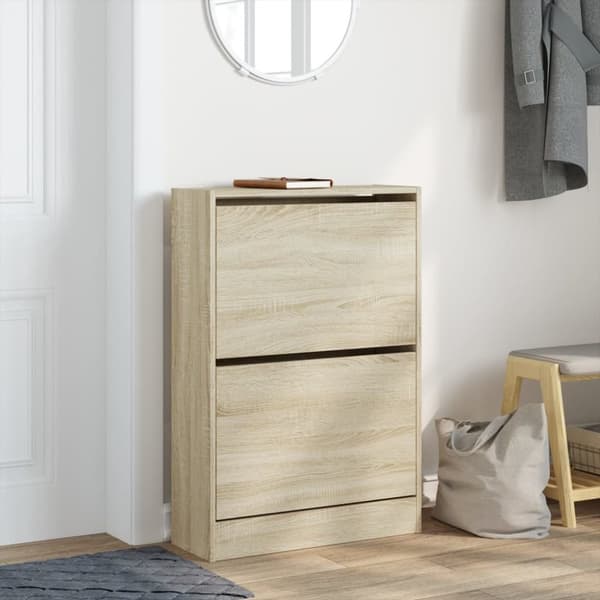 Skohylla sonoma-ek 60x21x87,5 cm konstruerat trä