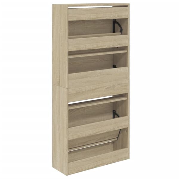 skoreol 60x21x125,5 cm konstrueret træ sonoma-eg