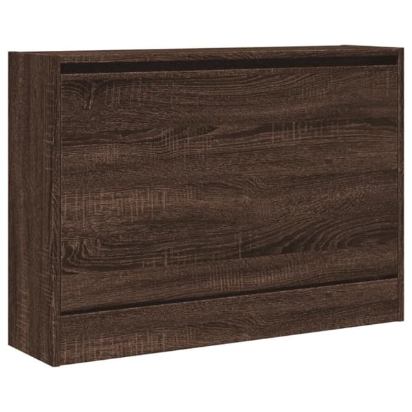 skoreol 80x21x57 cm konstrueret træ brun egetræsfarvet