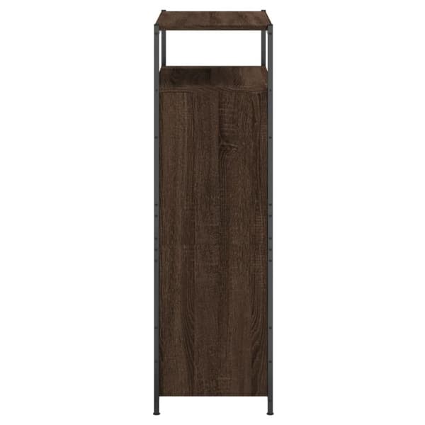 skoreol 75x34x112 cm konstrueret træ brun egetræsfarve