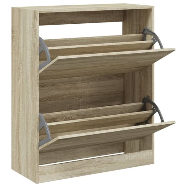 skoreol 80x34x96,5 cm konstrueret træ sonoma-eg