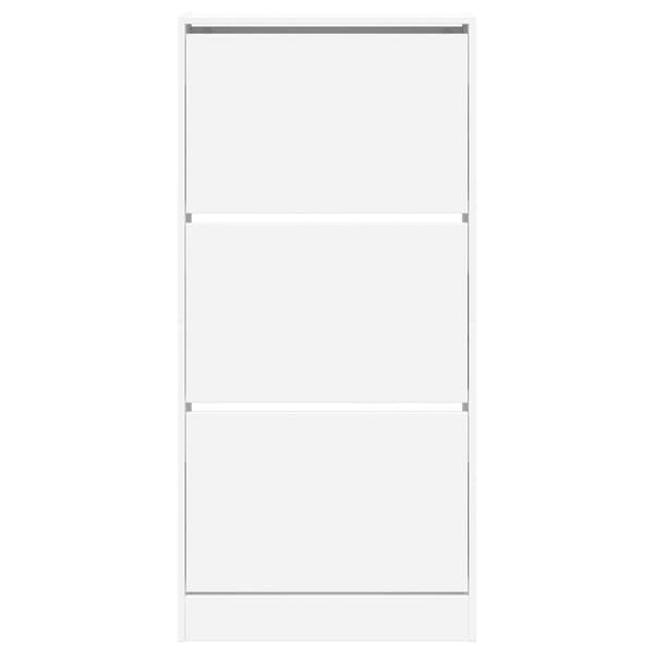 skoreol 60x21x125,5 cm konstrueret træ hvid